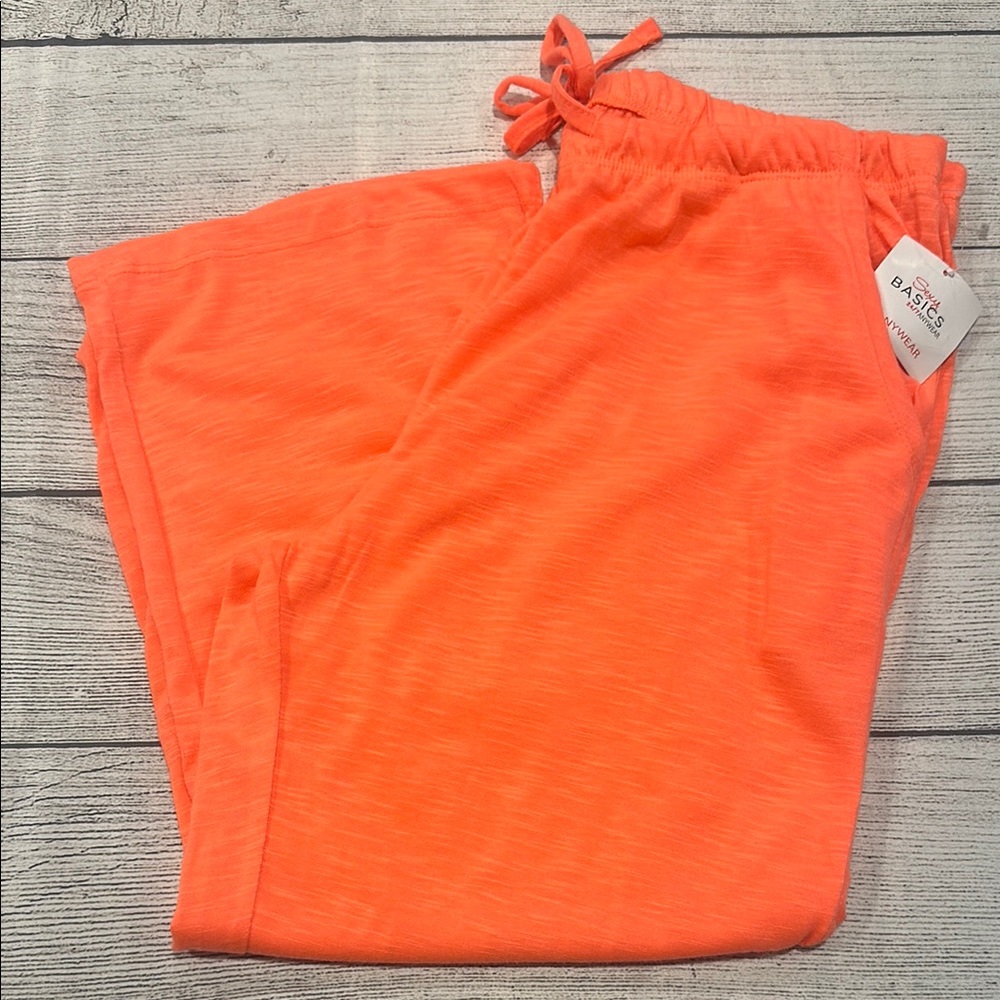 Women’s Sexy Basics Lounge Pants size M crop length neon orange/coral